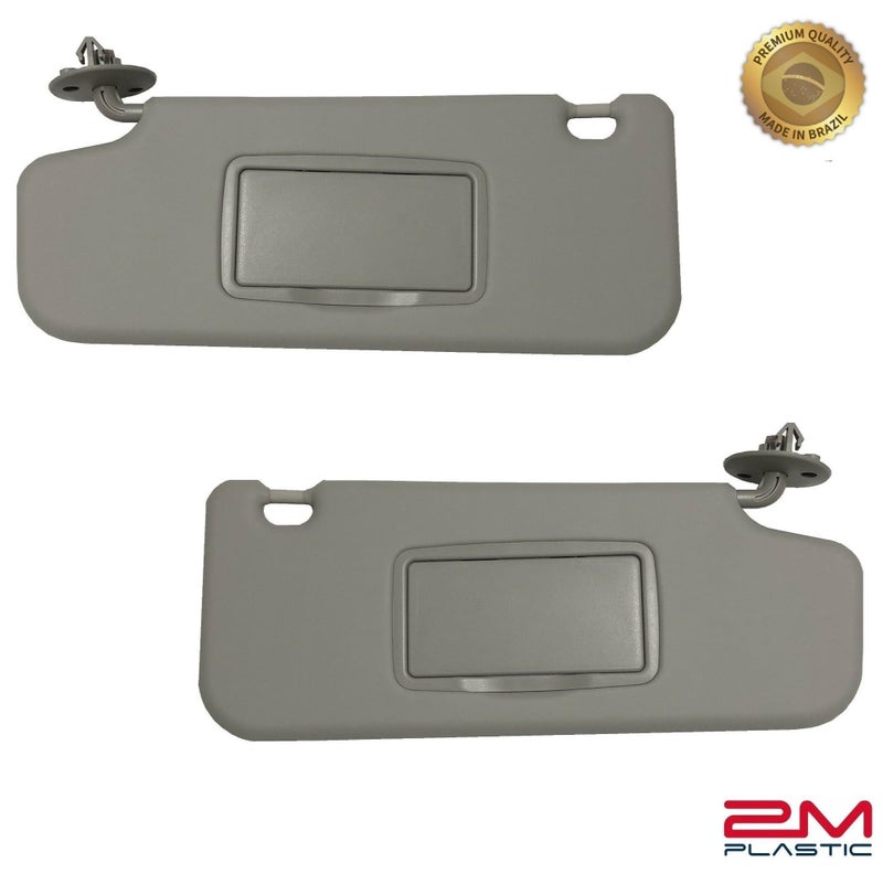 2M PLASTIC Sun Visor fits for Chevy Sonic 2012-2020 Spark 2011-2022 Passenger and Driver Sides Right + Left LH + RH Gray Replacement 2M Plastic - Image 2